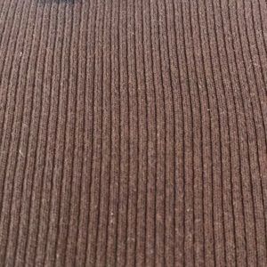 Ralph Lauren Petite 100% cotton dark brown long sleeve sweater with leather acc